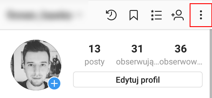 Wejdź do ustawień Instagram