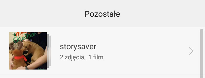 Album storysaver w Androidzie