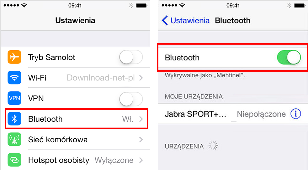 Wyłączanie Bluetooth w iOS 11