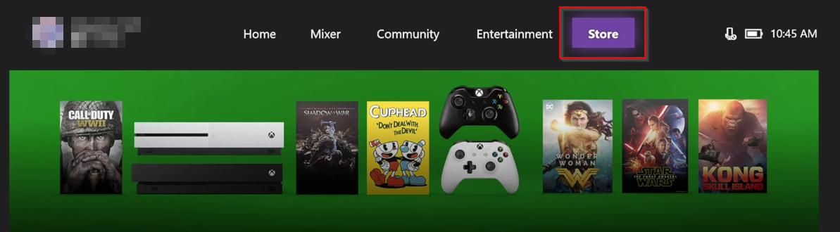 Przejdź do Sklepu w Xbox One