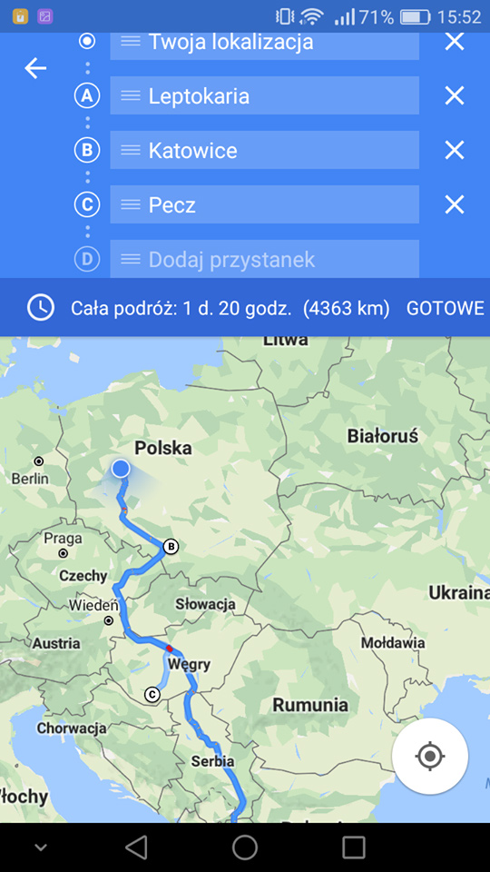 Niewłaściwa kolejność punktów w Mapach Google