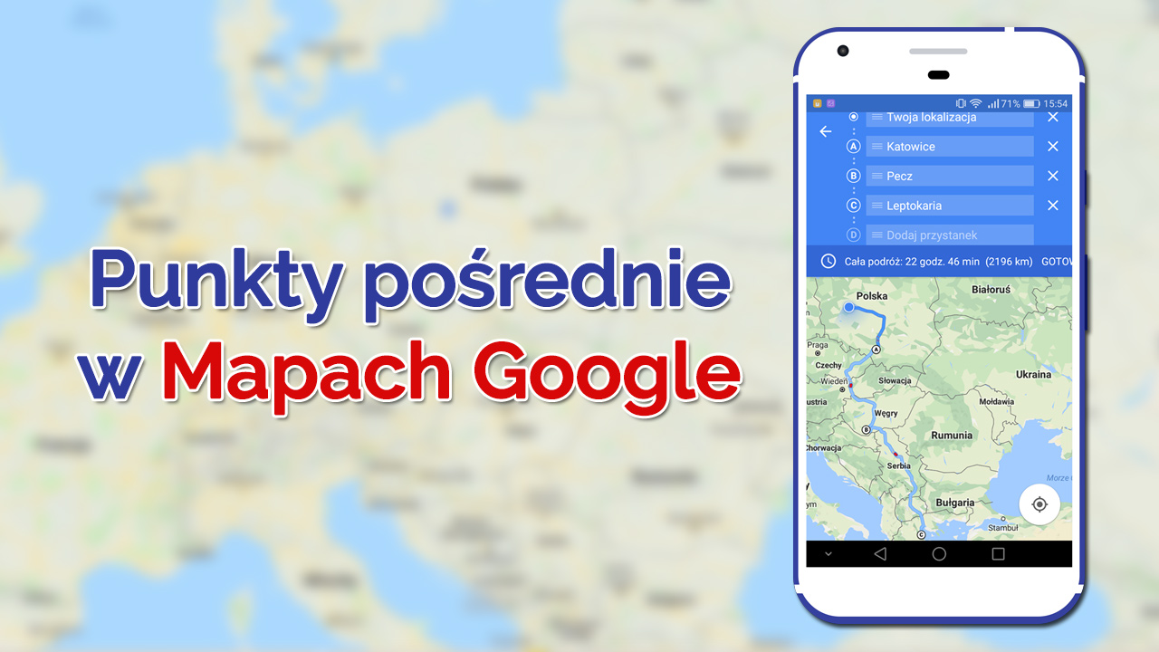 Jak dodać punkty pośrednie w Mapach Google