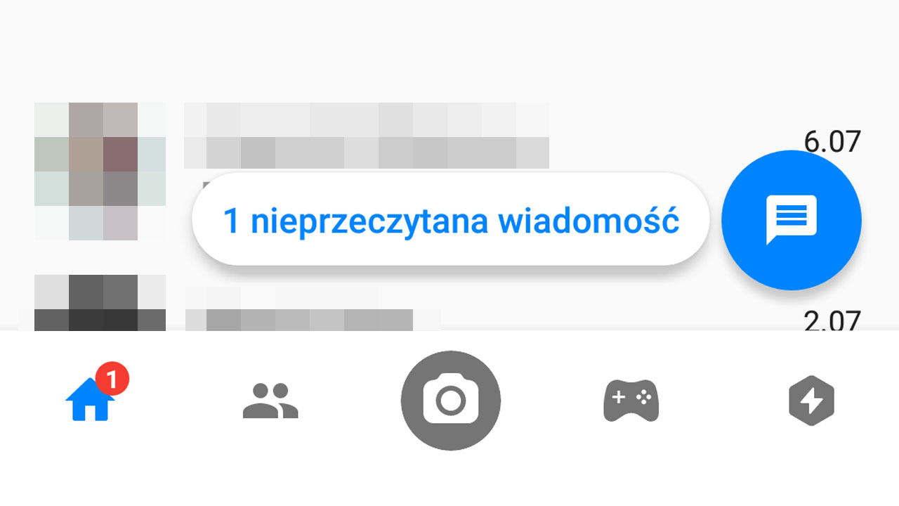 Messenger - jak ukryć przycisk "Nieprzeczytana wiadomość"