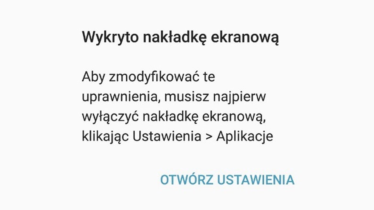 Jak rozwiązać problem z nakładką ekranową w Androidzie