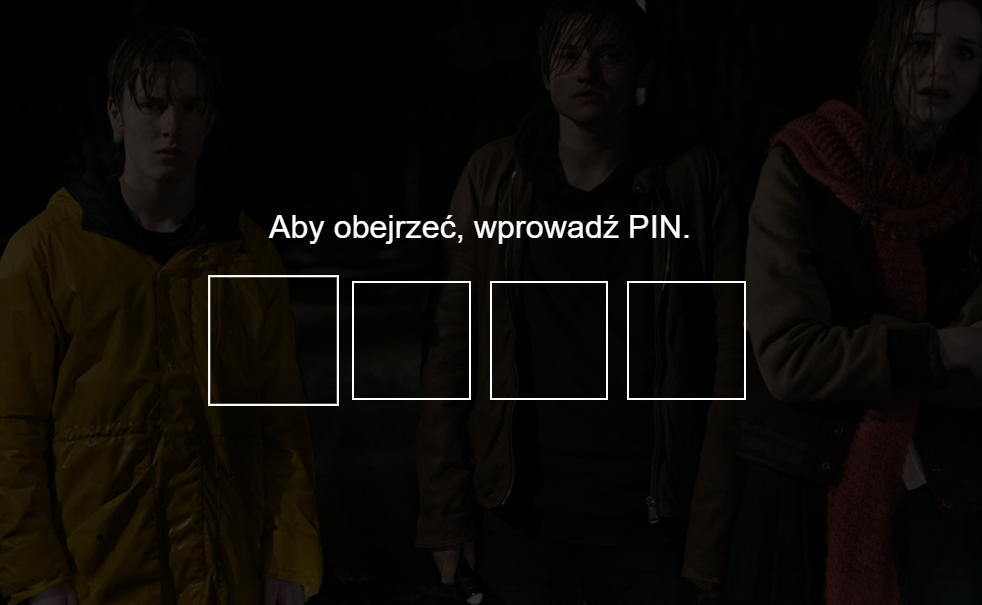 Przykład - blokada kodem PIN w Netflix