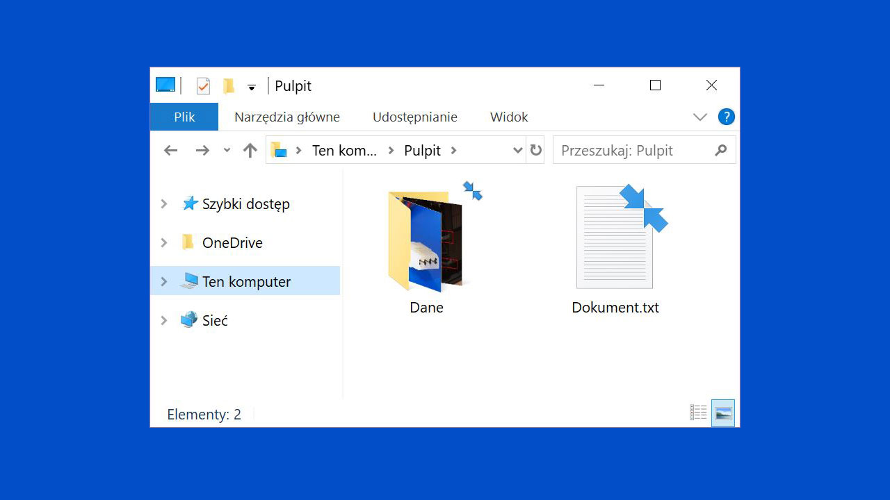 Jak ukryć niebieskie ikony strzałek na folderach i plikach w Windows 10