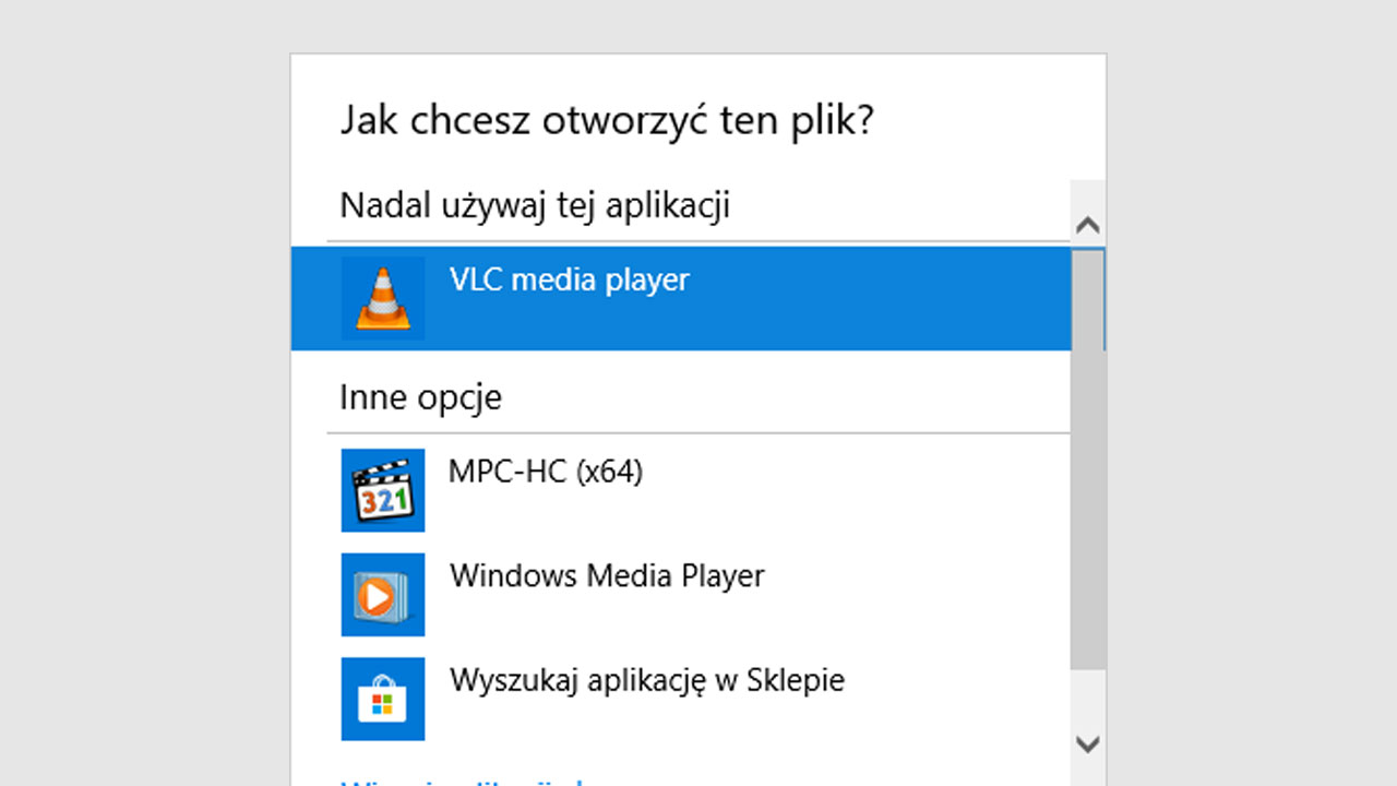 Otwórz za pomocą - jak usunąć programy z listy