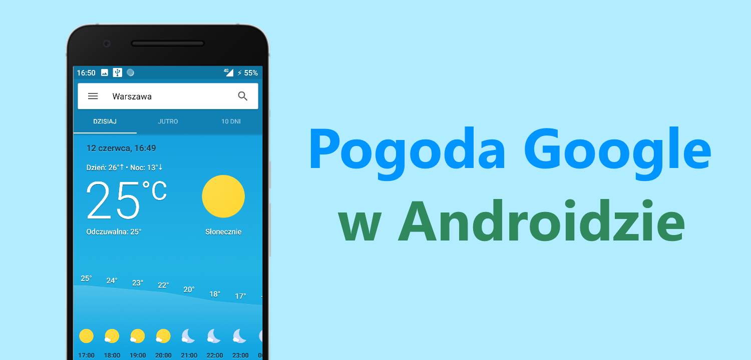 Pogoda Google w Androidzie