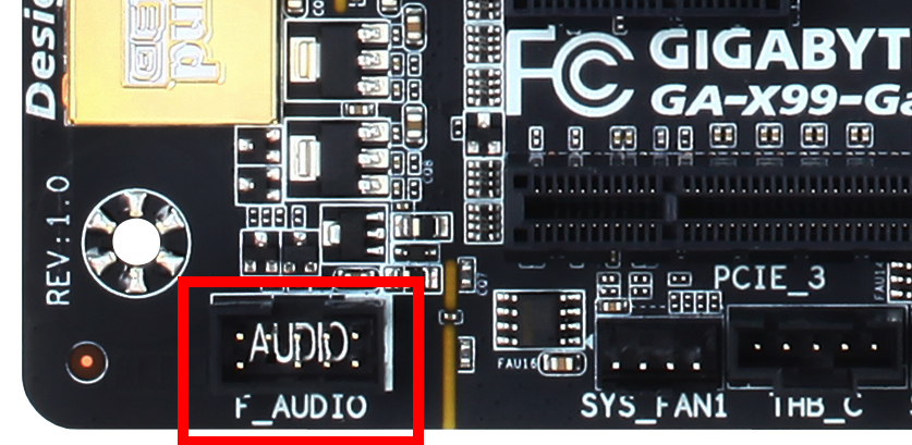 Złącze audio na płycie głównej