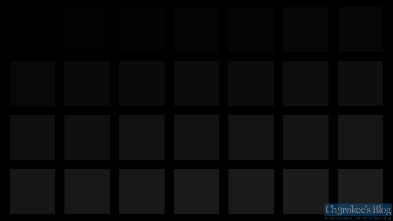 Test Full RGB - 28 czarnych kwadratów