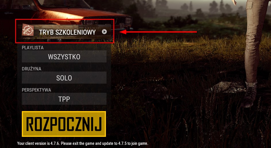 Tryb szkoleniowy w PUBG