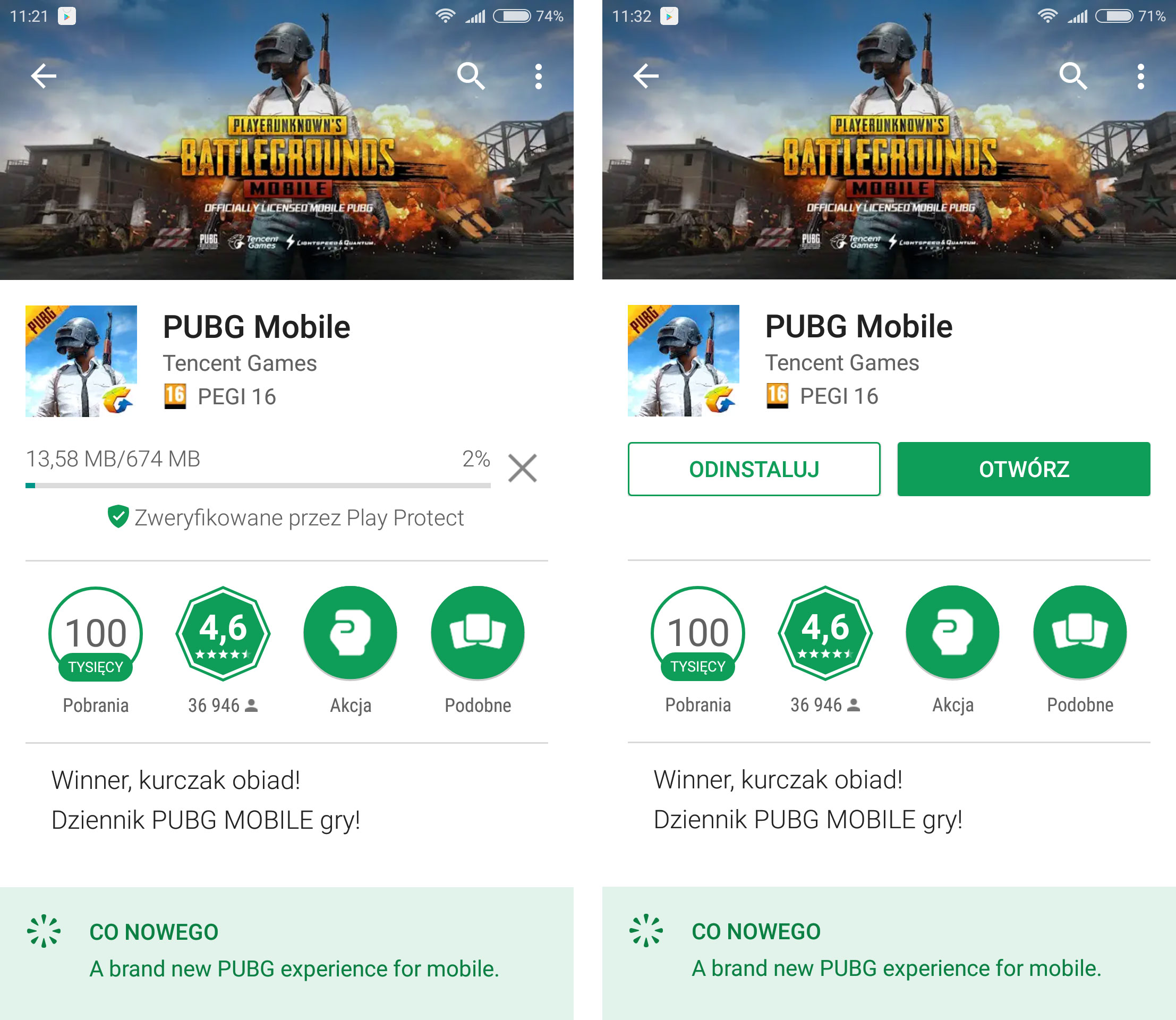 Pobieranie PUBG Mobile