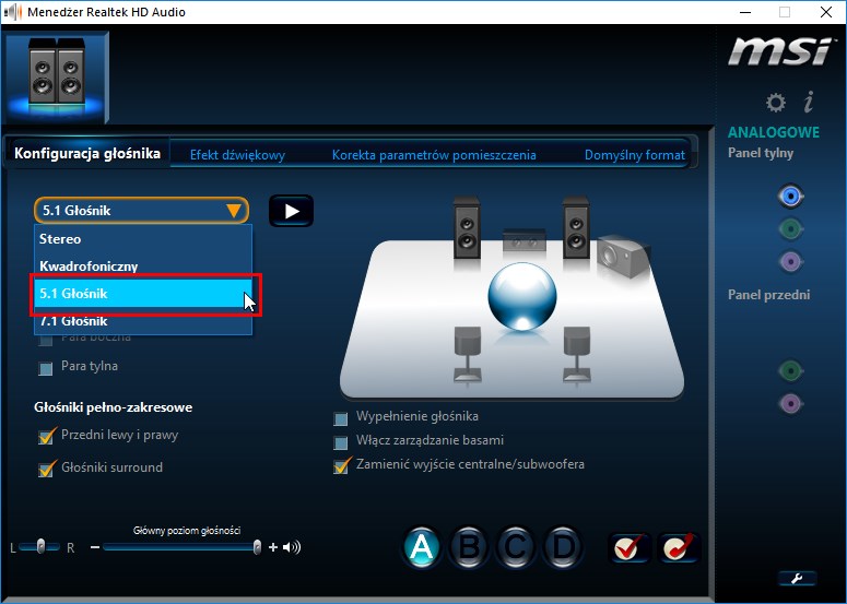 Zmień głośniki na 5.1