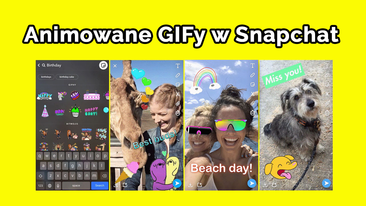 Animowane GIFy w Snapchat