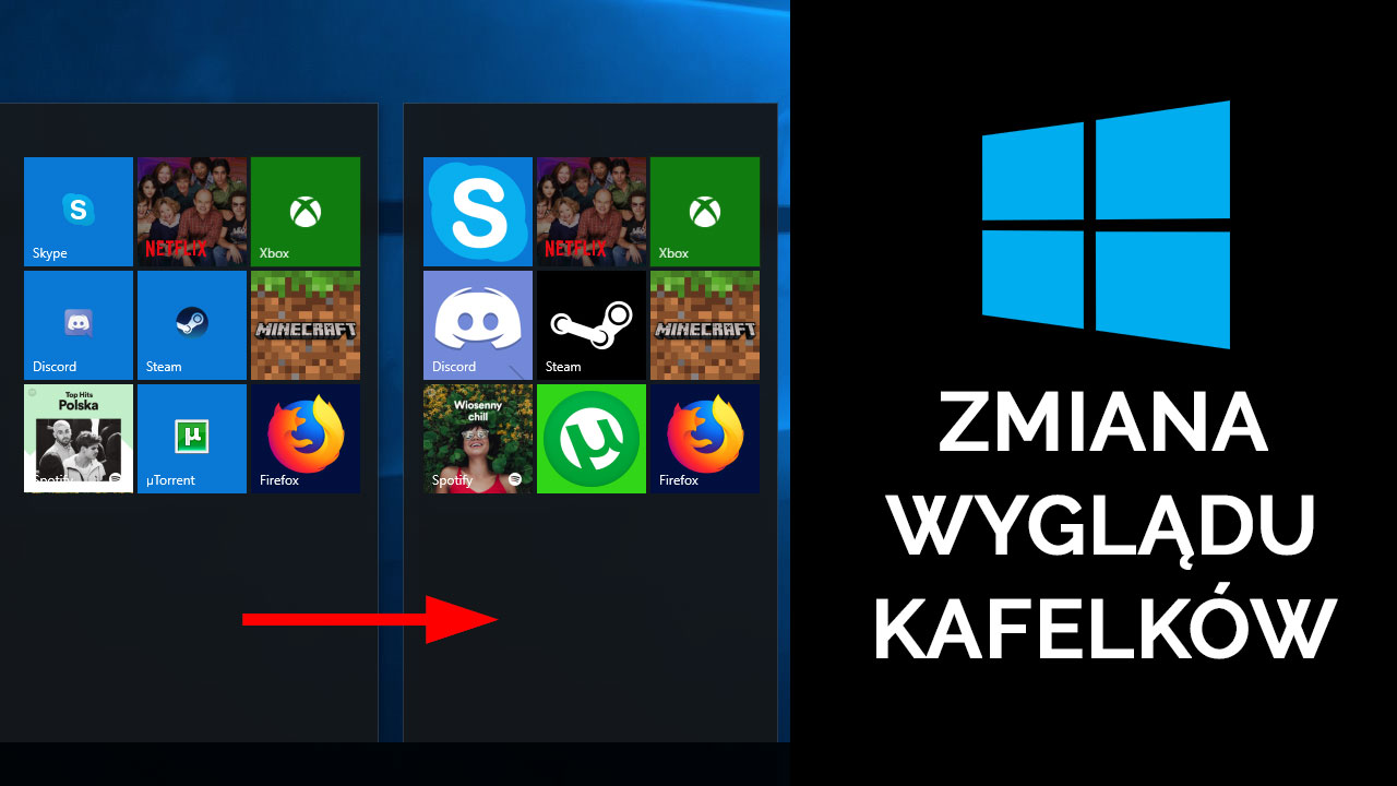 Zmiana wyglądu kafelków w Windows 10