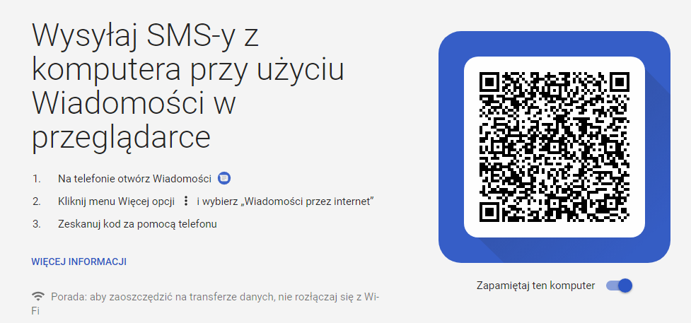 Zeskanuj kod QR na stronie