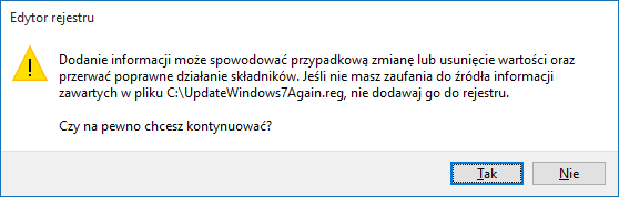 Automatyczne dodanie odpowiedniego wpisu do rejestru