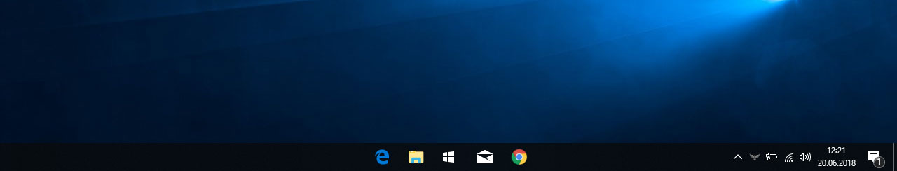 Wyśrodkowany przycisk Start w Windows 10