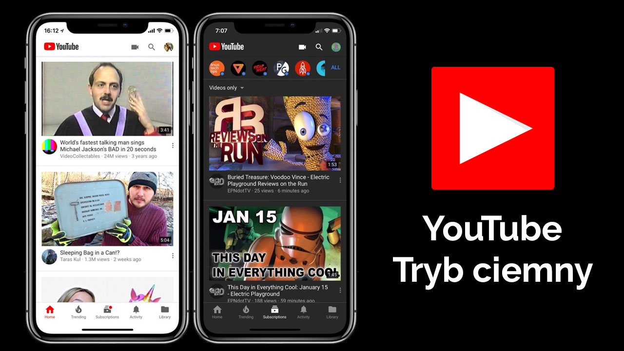 YouTube - jak włączyć tryb ciemny w aplikacji na Androidzie i iOS