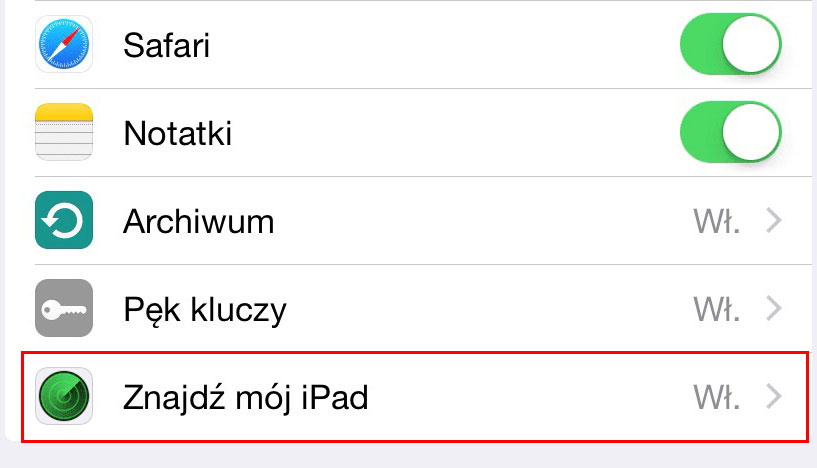 Wejdź do opcji Znajdź mój iPhone lub iPad