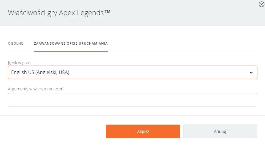 Zmień język gry w Apex Legends