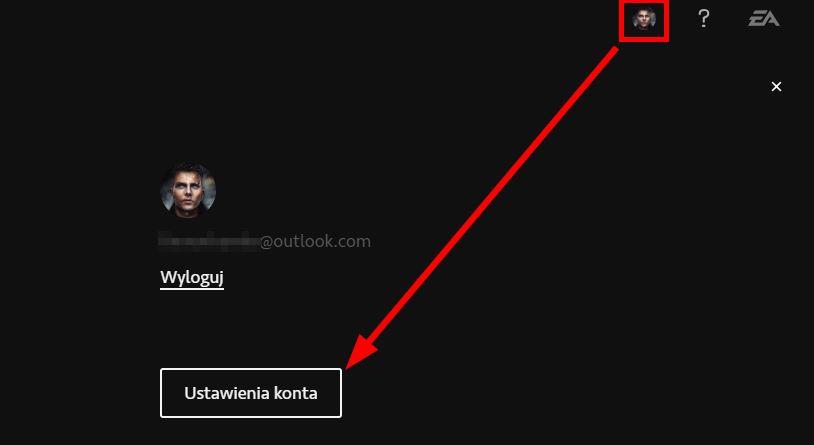 Wejdź do ustawień konta Apex Legends