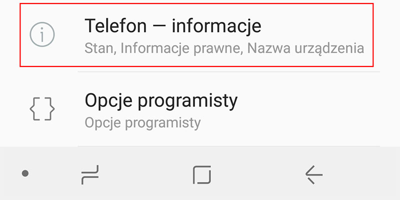 Wejdź do ustawień ogólnych telefonu