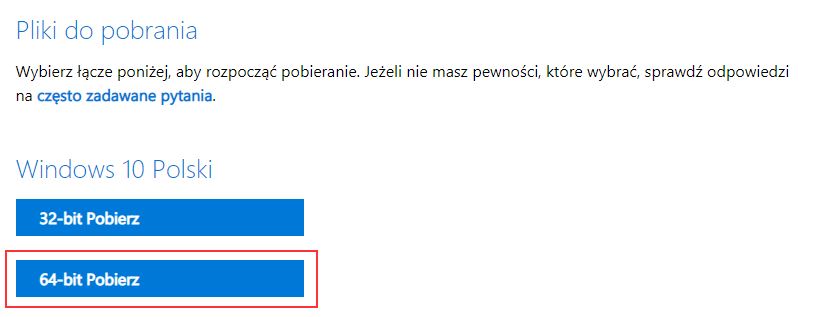 Pobierz obraz ISO systemu Windows 10