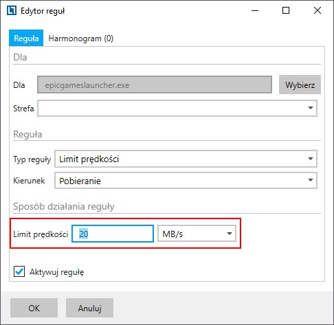 Ustaw limit pobierania w Epic Games Launcher