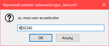Wpisz wartość kolorystyczną