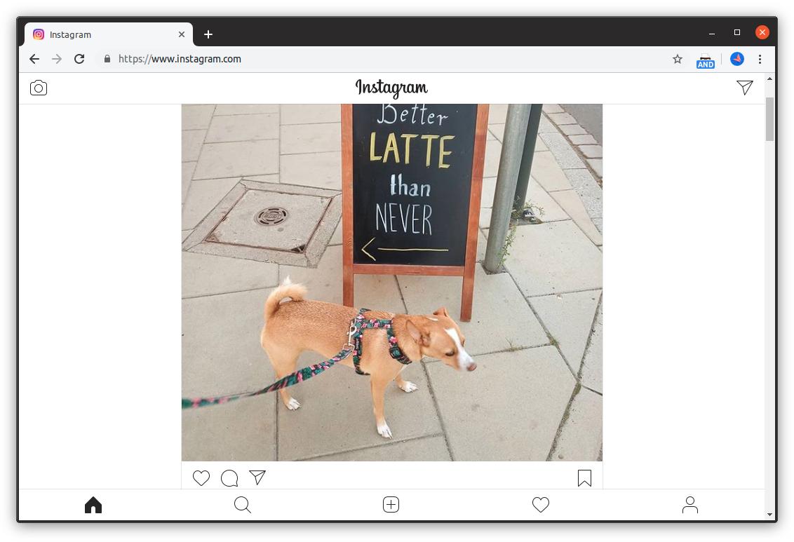 Wyświetl mobilną wersję Instagram w Chrome