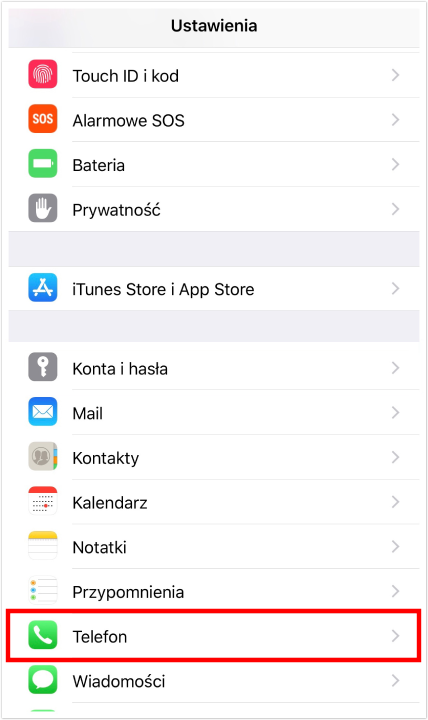 Wejdź do ustawień telefonu w iOS 13