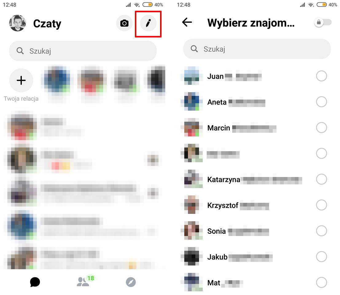 jak znaleźć grupę na messengerze