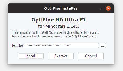 Włącz instalator OptiFine