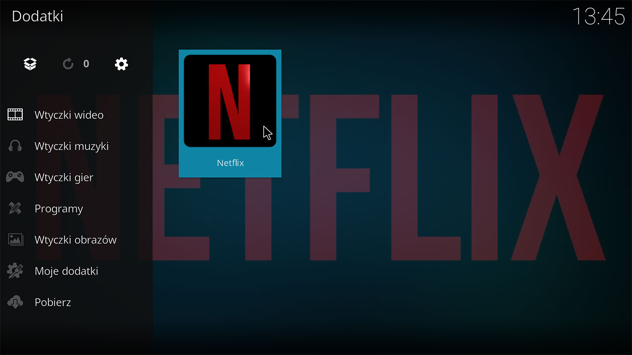 Uruchom wtyczkę Netflix