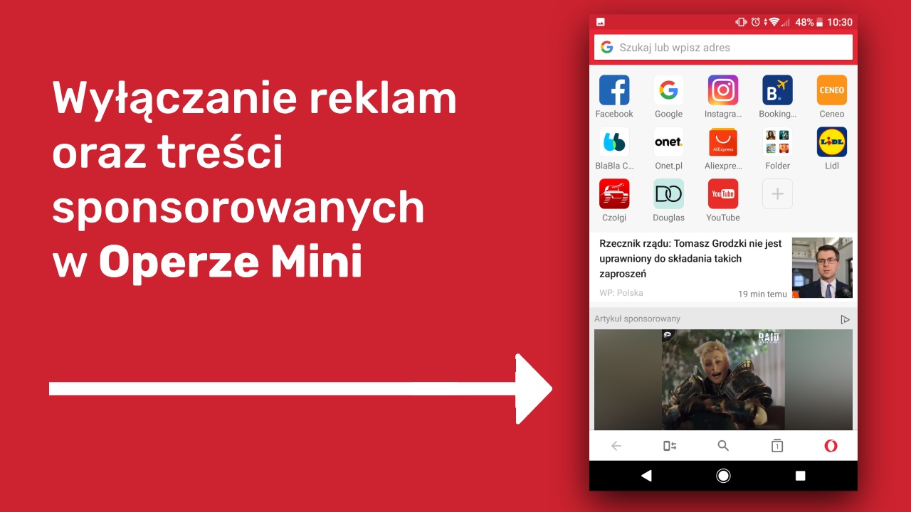 Jak wyłączyć reklamy w Opera Mini