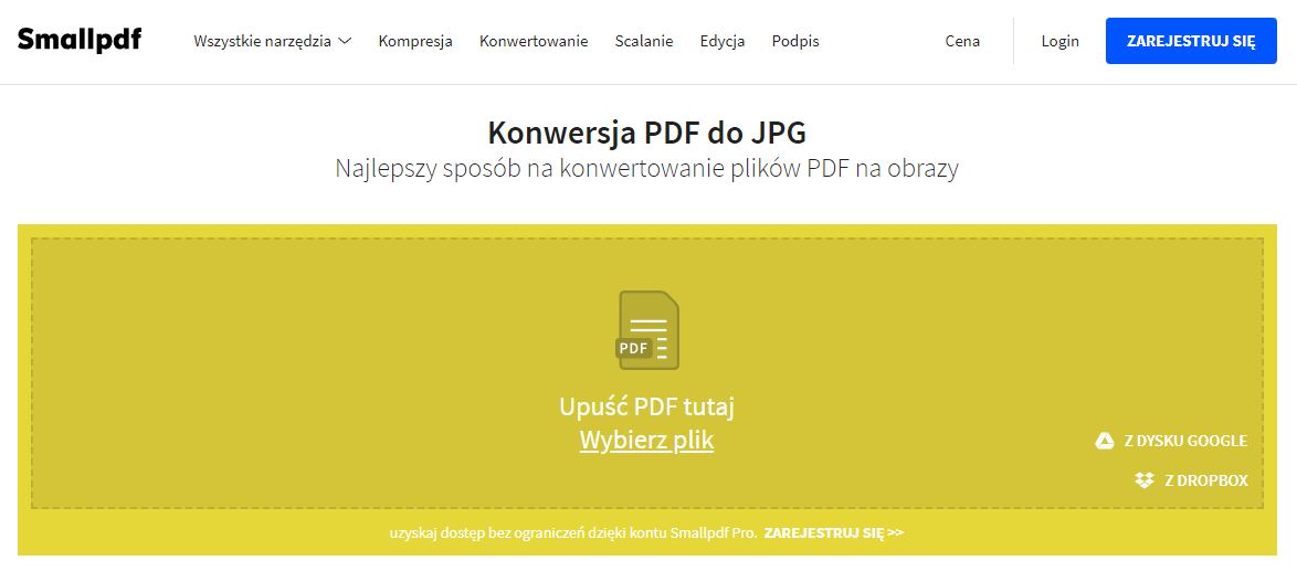 Wskaż plik PDF do konwersji