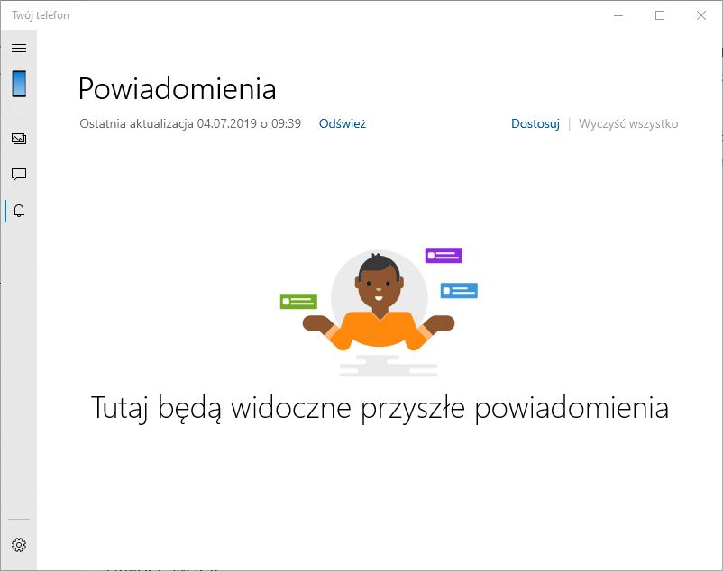 Gotowa konfiguracja powiadomień w aplikacji Twój telefon