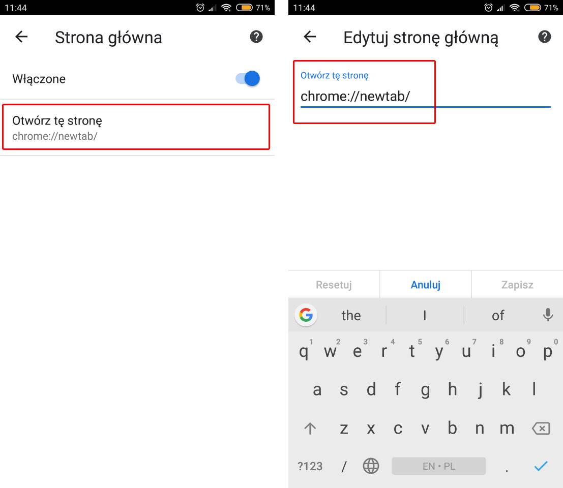 Dostosuj stronę startową w Chrome