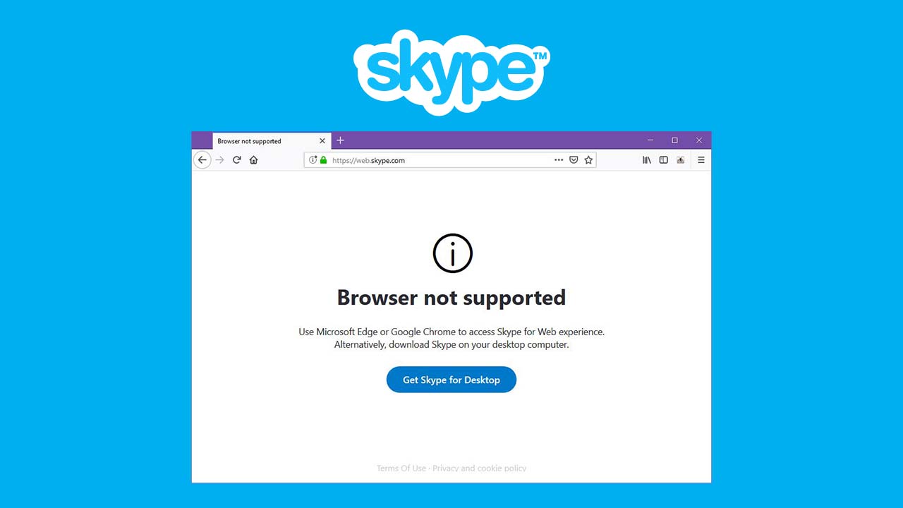 Jak naprawić Skype w przeglądarce Firefox - Browser Not Supported