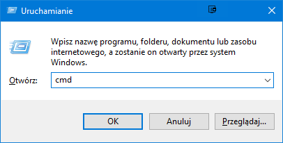 Wywołaj okno uruchamiania w Windowsie