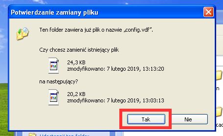 Nadpisz plik config.vdf