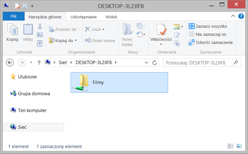 Udostępniony folder