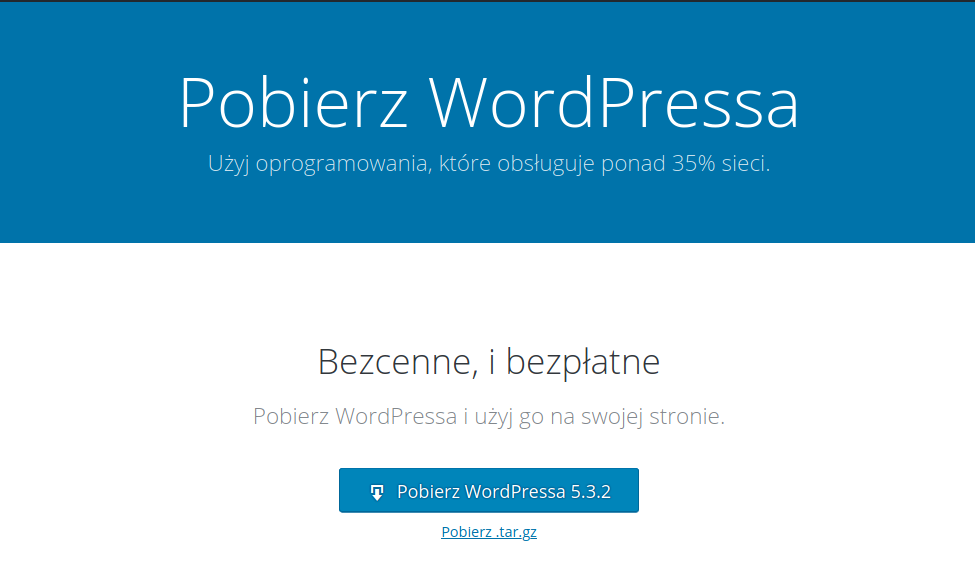 Pobierz WordPressa