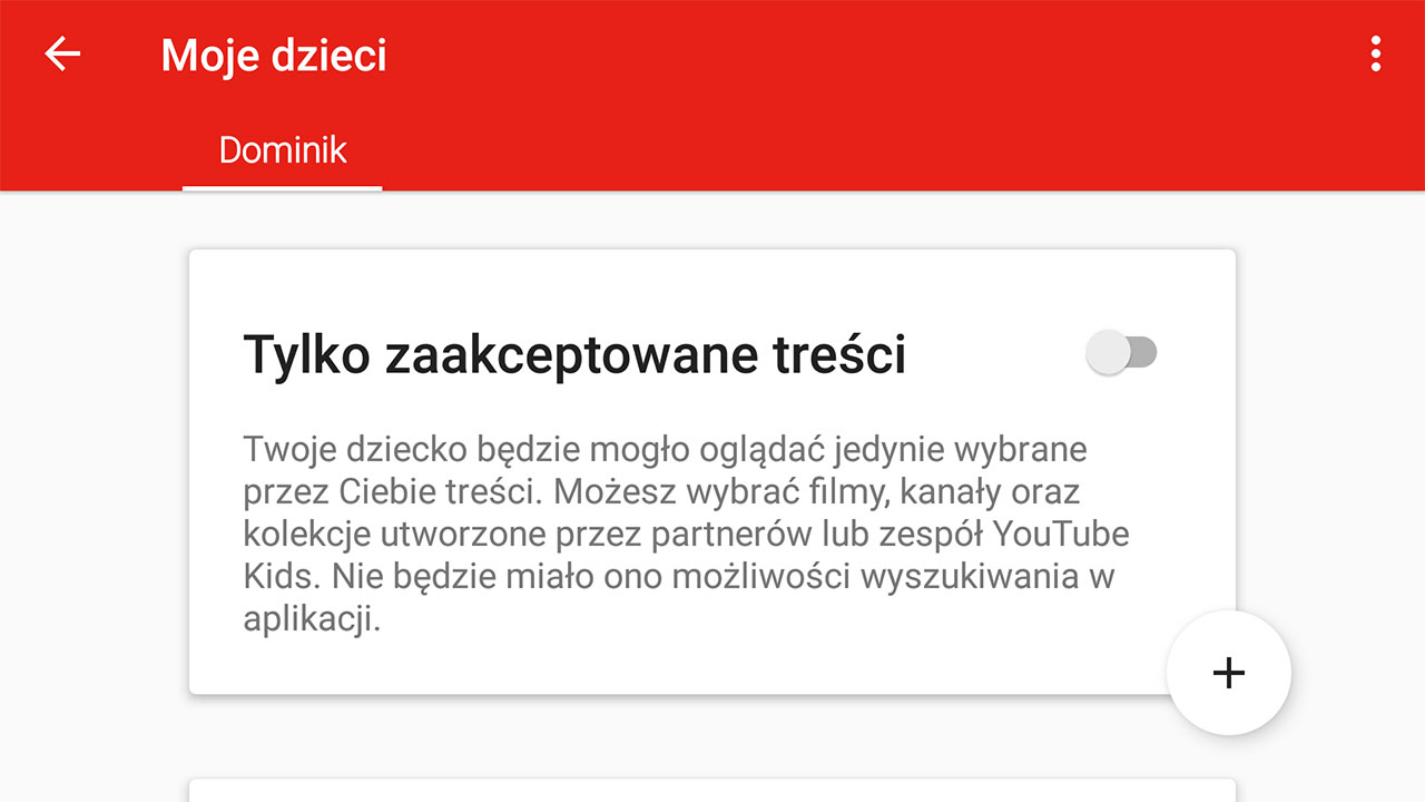 Włącz tryb tylko zaakceptowanych treści