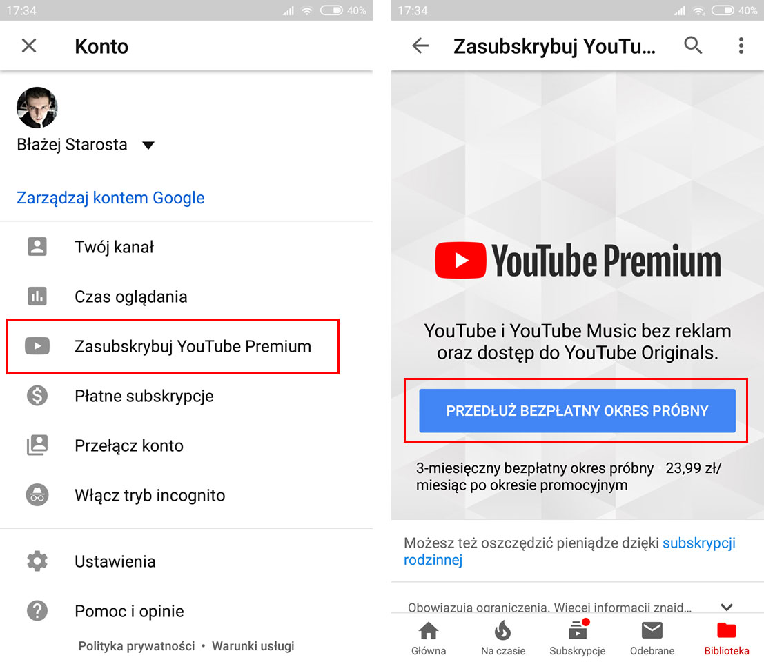 YouTube Premium - jak włączyć?