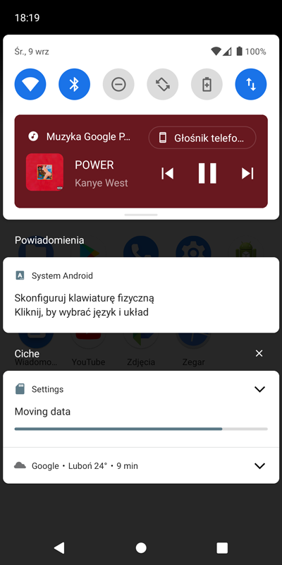 Sterowanie mediami w Android 11