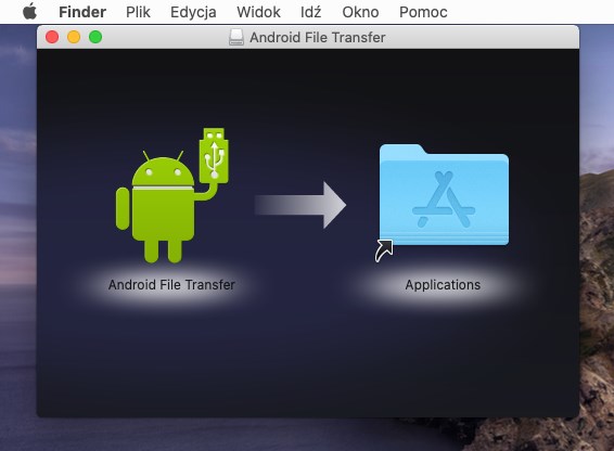 Zainstaluj Android File Transfer