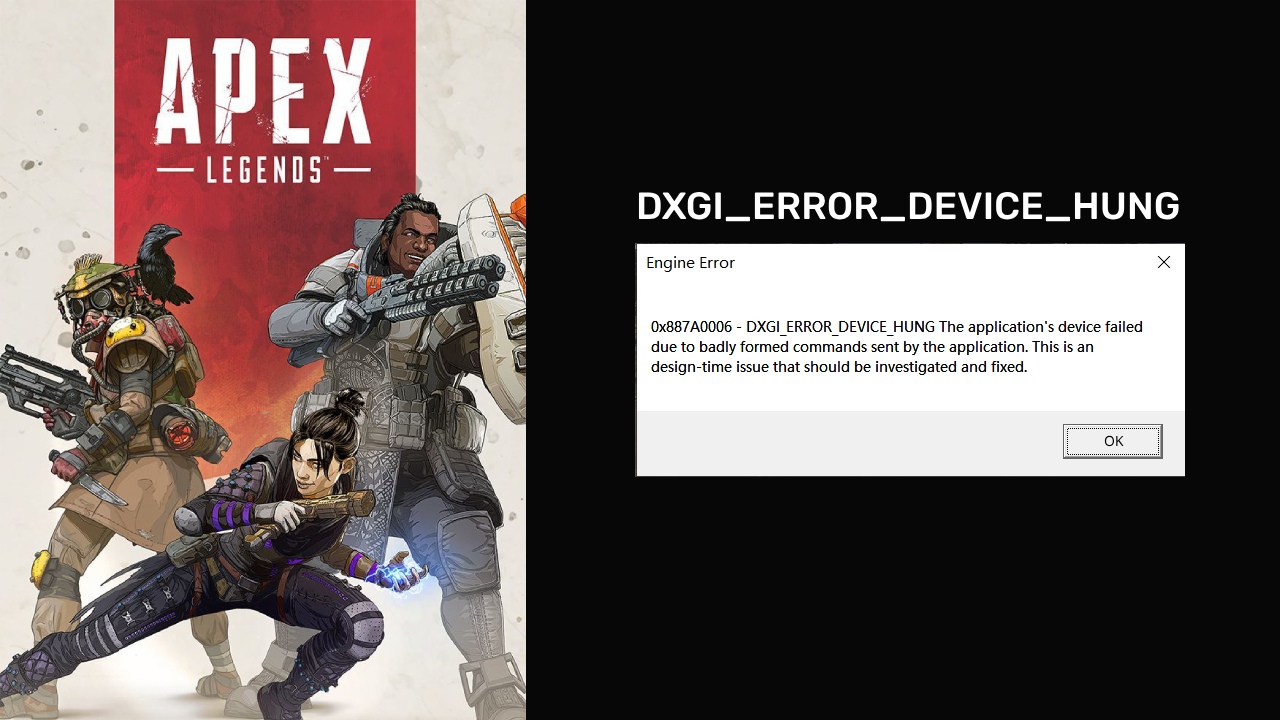 Napraw DXGI_ERROR_DEVICE_HUNG w Apex Legends