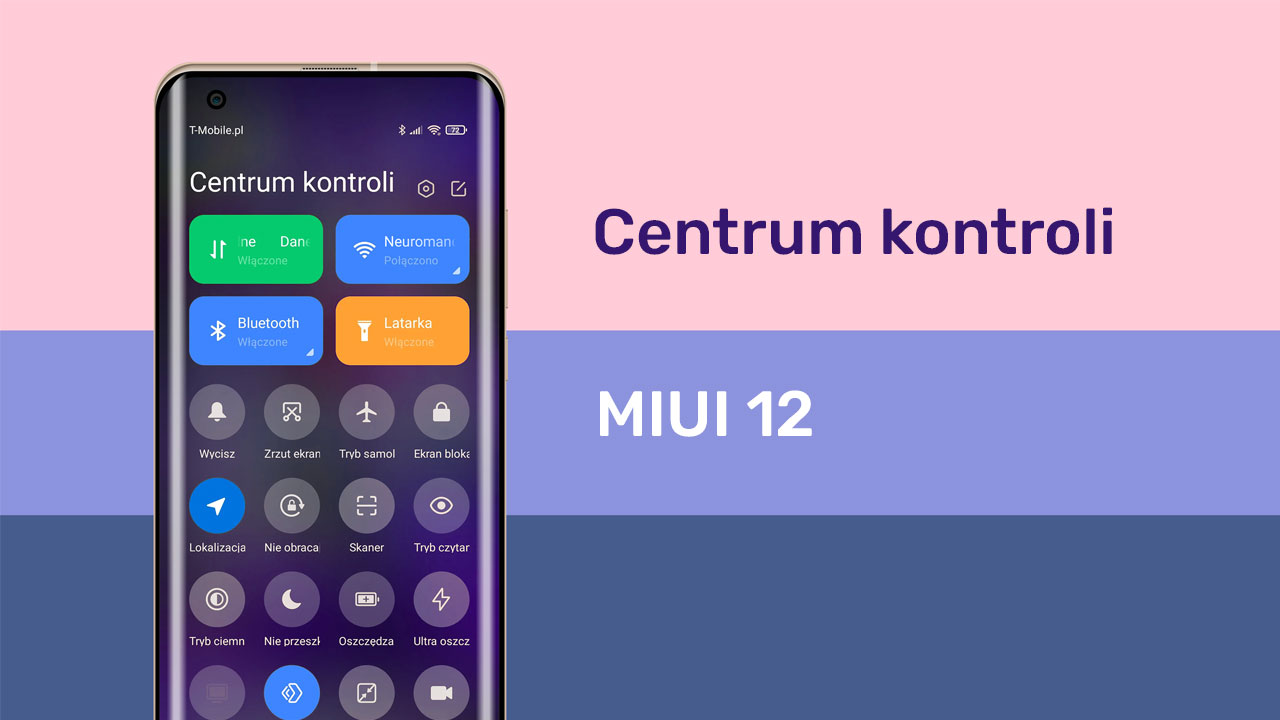 Centrum kontroli MIUI 12